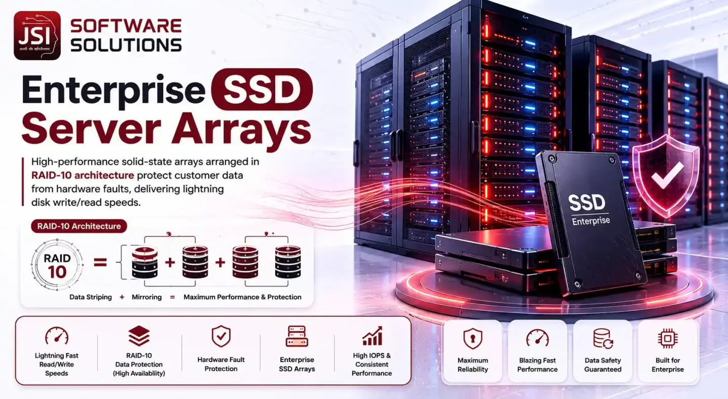 High-performance enterprise SSD storage array inside RAID-10 nodes